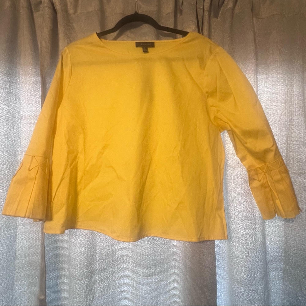 The Limited Yellow Bell-Sleeve Boatneck Top